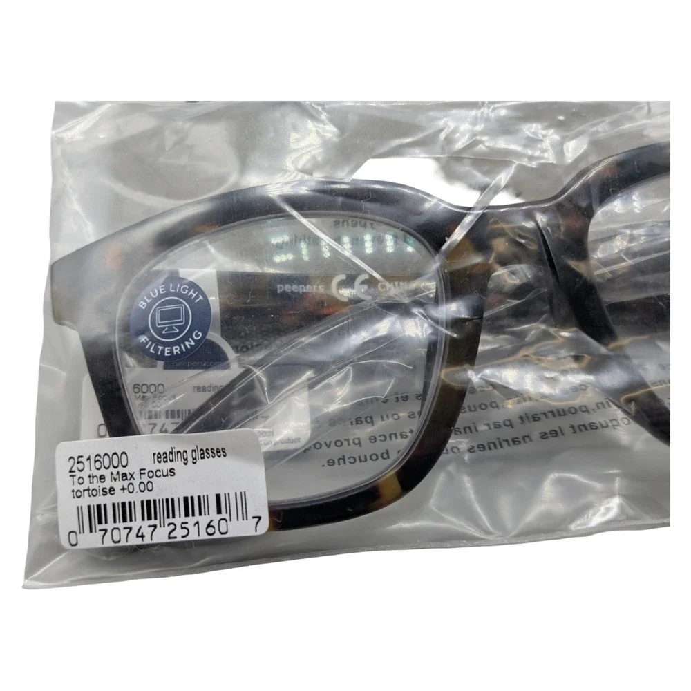 Peepers‎ To the Max Focus Blue Light Filtering Glasses Tortoise 2516000 +0.00